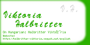 viktoria halbritter business card